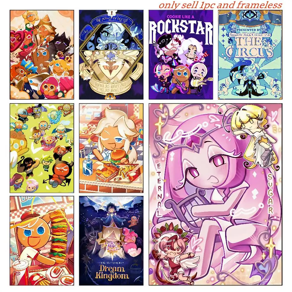 Game C-Cookie Run Kingdom Poster Perfect Sticker Self Adhesive Art Designed for Home Dining Office Spaces