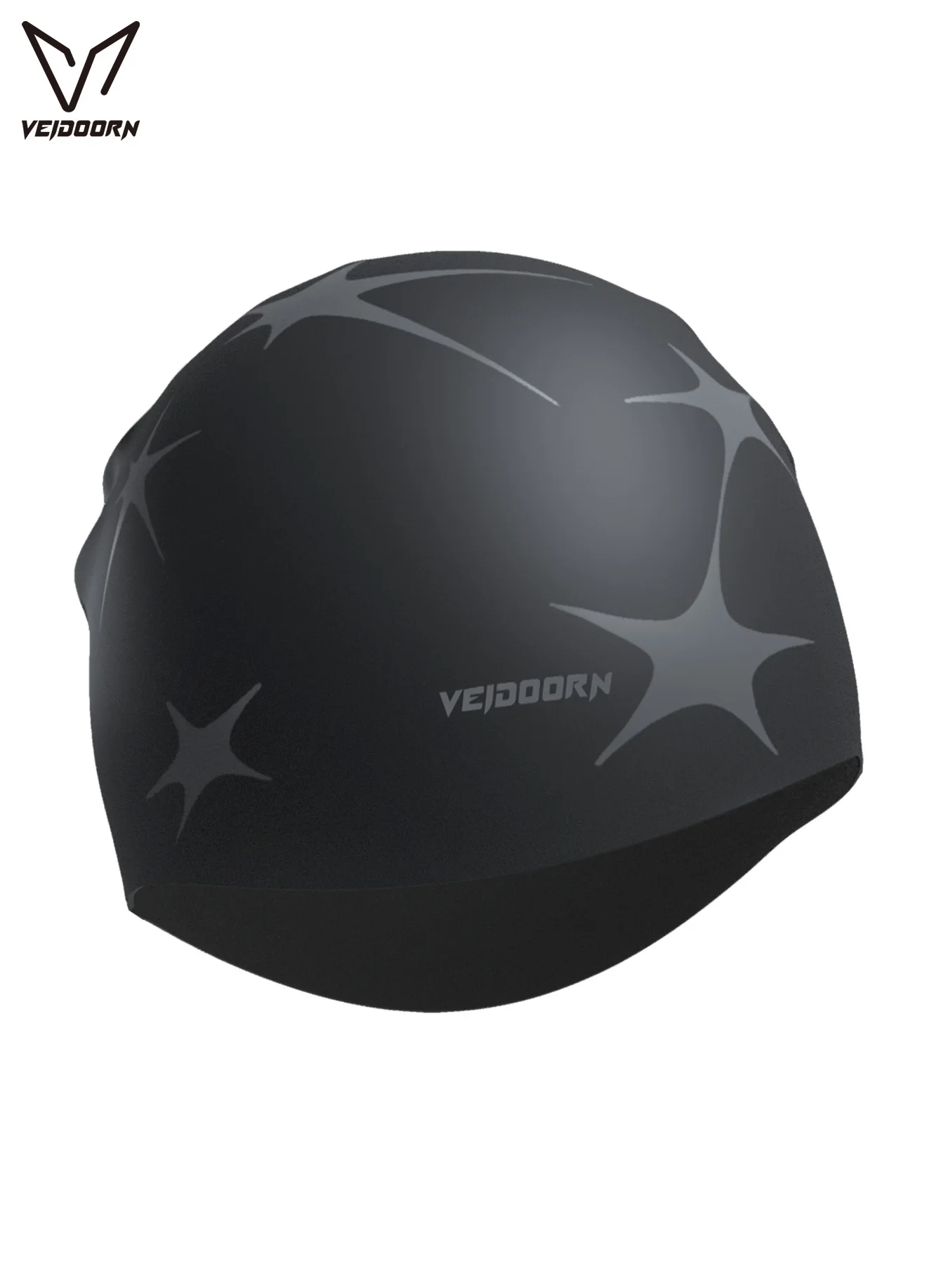 Veidoorn Unisex-Schwimmkappe aus weichem Silikon für Damen und Herren, intensives Training, bequeme, rutschfeste Schwimmkappe für langes Haar – Detail 3