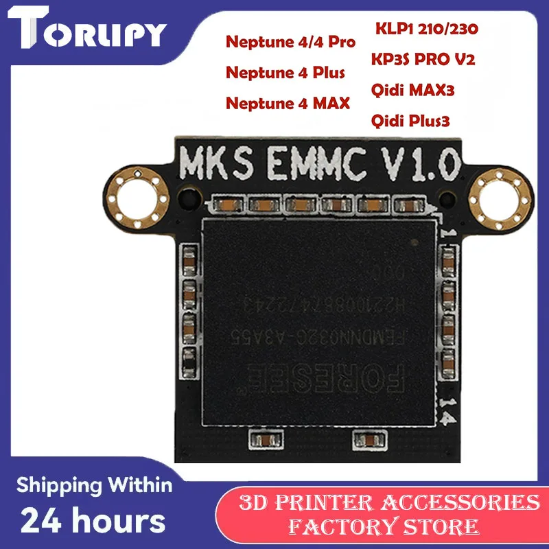 

For Neptune 4/4 Pro/4 MAX/4 Plus MKS EMMC-32G Memory Expansion Card Embedded Storage Module for Qidi MAX3/Plus3