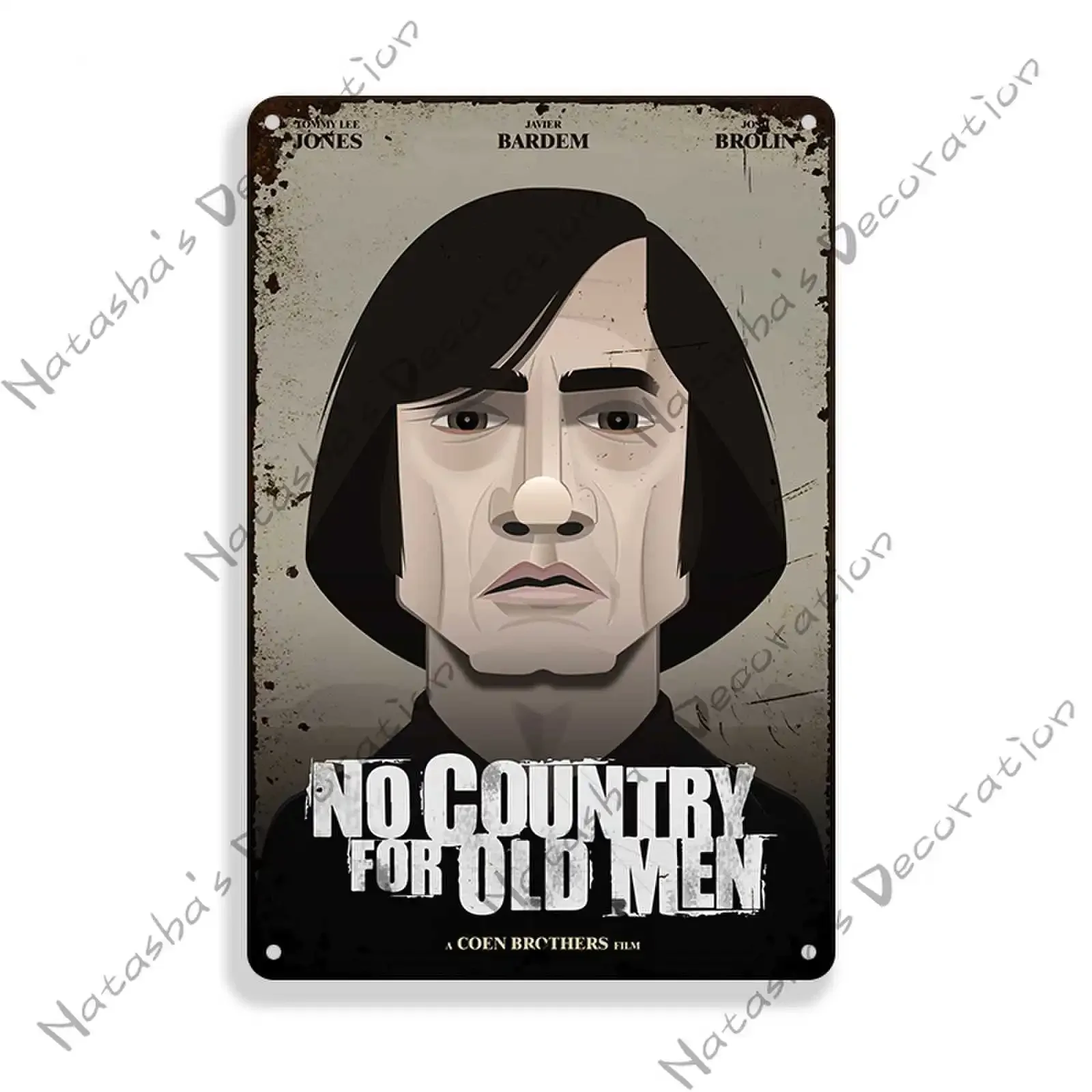 No Country for Old Men Classic Movie Metal Plate Wall Metal Plaque Bar Metal Poster Wall Decor Home Club Vintage Tin Sign