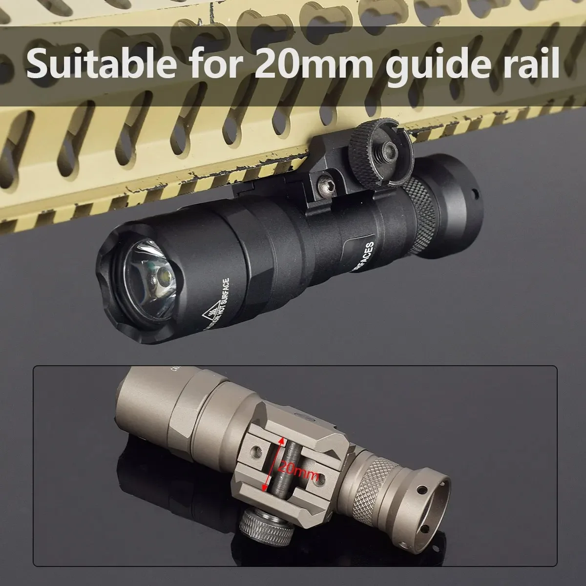 Tactical Surefire M300 M300A MINI Scout Light Rifle Hunting LED Flashlight Airsoft Weapons Gun Light Lanterna Torch AR15 HK416