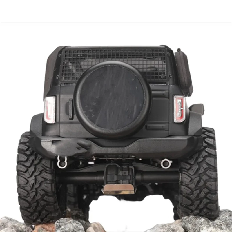 Per 1/18 Trx-4 Auto da arrampicata Aggiornamento Modello universale Metallo+Plastica Simulazione Serbatoio carburante+Tubo di scarico.