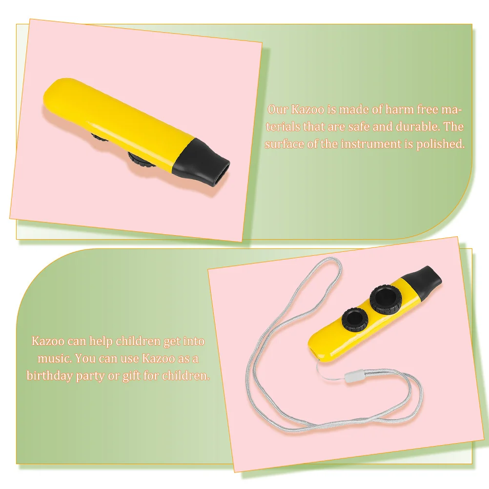 

1Set Kazoo Small Portable Musical Instrument with Membranes Beginner Friendly Preschool Musical Instrument Guitar Partner