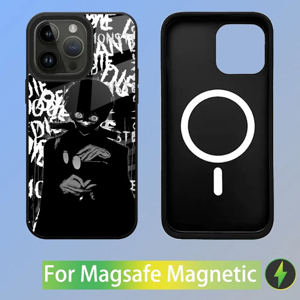 Ken Kaneki T-Tokyo G-Ghoul Phone Case For iPhone 16,15,14,13,12,11,Plus,Pro,Max Mini Magsafe Magnetic Wireless Charging