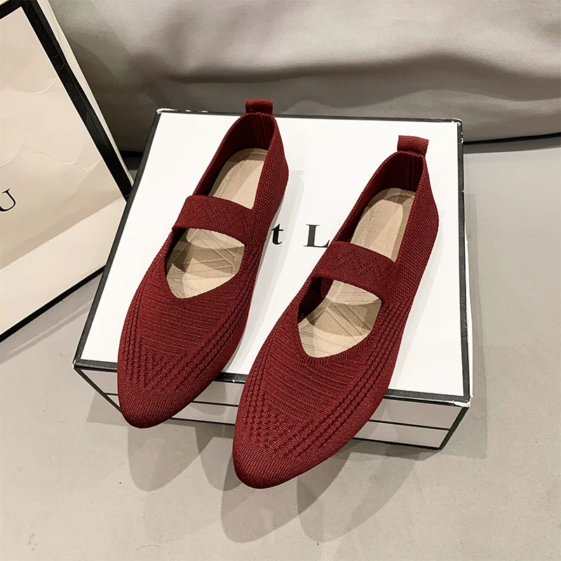 Women's Spring and Summer Comfortable Pointed Single Shoes Lightweight Breathable Casual Shoes