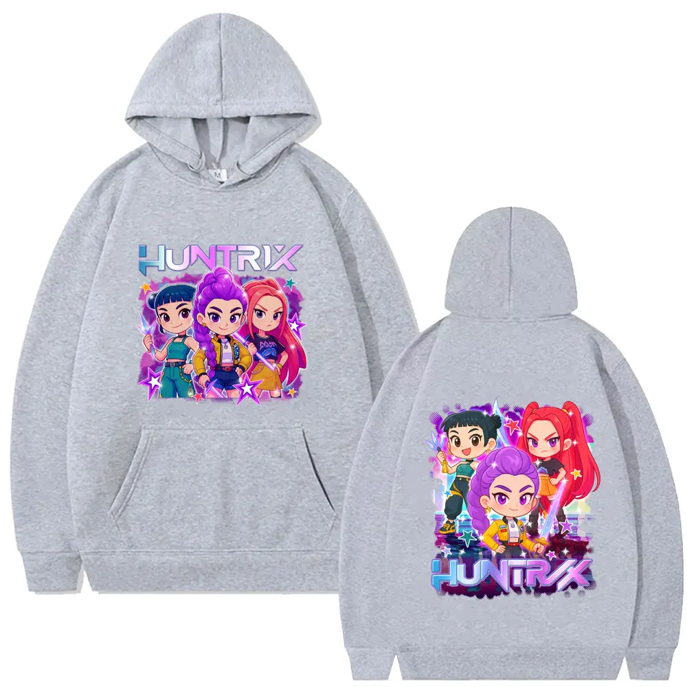 Movie KPop Demon Hunters Rumi Mira Zoey Graphic Print Hoodie Men Women Fashion Casual Oversized Sweatshirt Male Fleece Hoodies