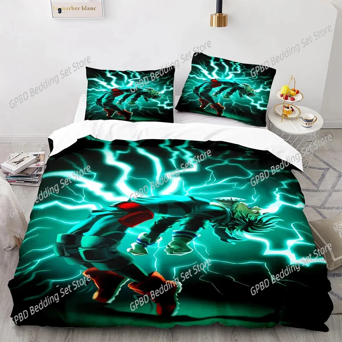 

3D Print Anime My Hero Academia Bedding Set Single Twin Double Queen King Cal King Size Bed Linen Set