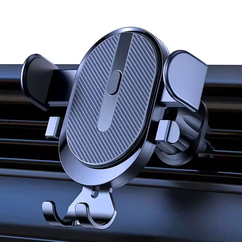 Car Mobile Phone Holder Air Vent Outlet Clip Hook Gravity Sensor Car Stand Riangle Gravity Frosted GPS Bracket For All Cellphone