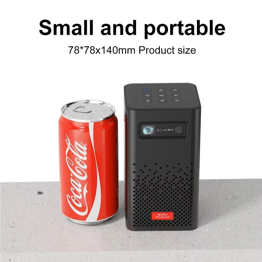 جهاز عرض Smartldea للتخييم في الهواء الطلق جهاز عرض صغير DLP 4K ثلاثي الأبعاد يدعم 1080P BT بطارية مدمجة في حجر المفاتيح التلقائي