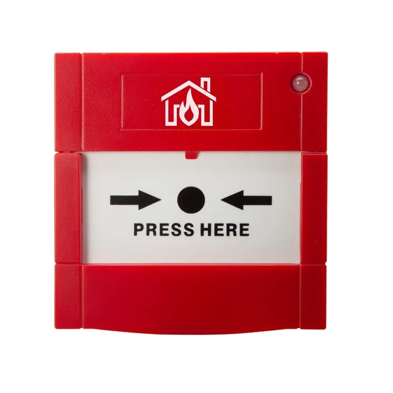 Weatherproof Fire Alarm Call Point, Green Break Glass Button, Resettable Manual Trigger for Emergency Door Release & Fire Alert