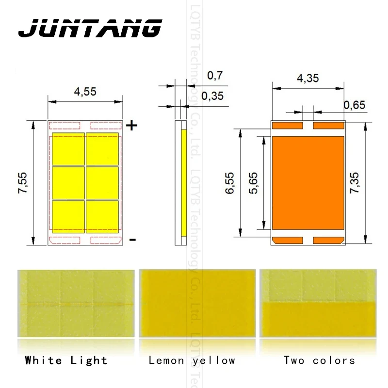 Accessori per lampade automobilistiche a LED luce al limone luce bianca 50W perline per lampade 4575 per fari per veicoli elettrici per moto