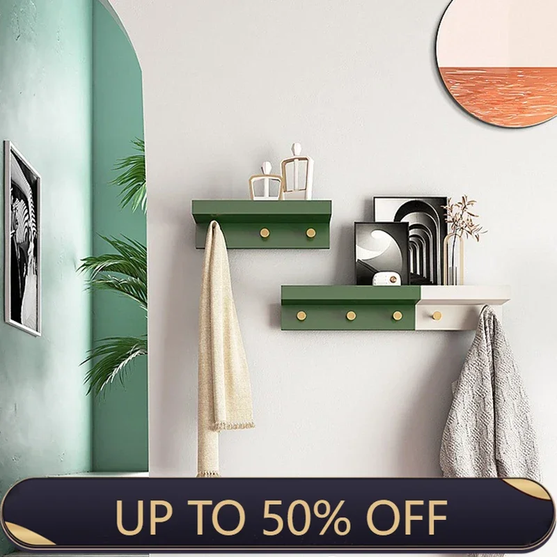 Wood Wall Coat Rack Clothes Racks Hanger Display Coat Stand Portable Clothes Hanger Dressing Entrance