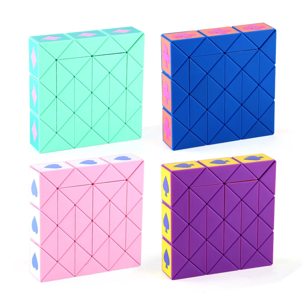 DianSheng Poker Magic Ruler 24/36/ Segments cubo magico Snake Twist Cube Puzzle Kid Professional Speed Educational Toy