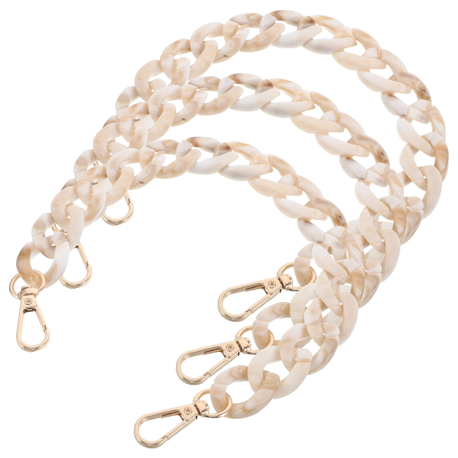 

3pcs Fishbone Chain Fashion Accessories Resin Bag Charms Handbag Replacement Straps Lightweight Universal Compatible