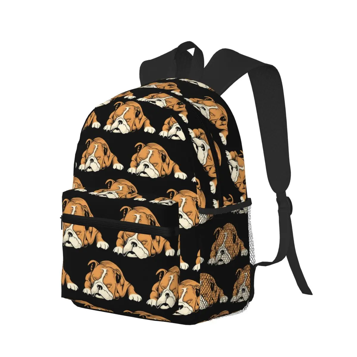 English Bulldog Dog Student Backpack School Bag Hiking Travel Daypack for Men Women Bookbag Shoulder Bags