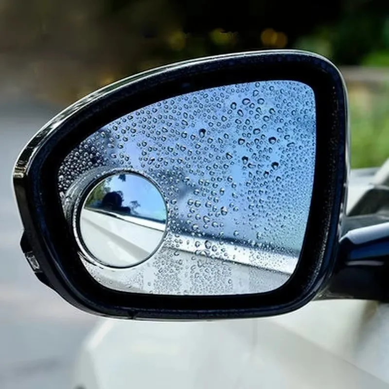 2pcs New convex mounted auxiliary rear-view mirror 360 degree rotation wide-angle round frame blind spot accessory image 3