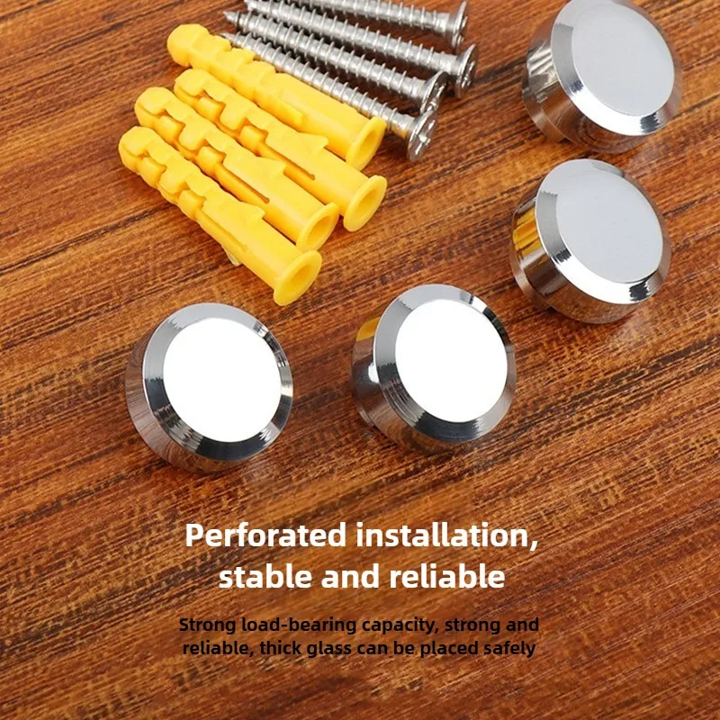 

4Pcs Pure Copper Zinc Alloy Rust Resistant Mirror Clip Easy Installation Secure Hold for Bathroom Makeup Mirror