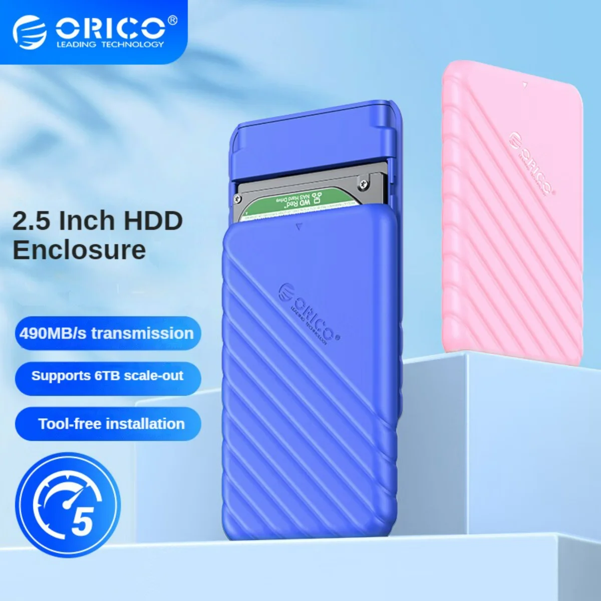 

ORICO HDD Enclosure 2.5 SATA to USB 3.0 Adapter Hard Drive Case 5 6Gbps HDD SSD Hard Drive Enclosure Support UASP for PC Laptop