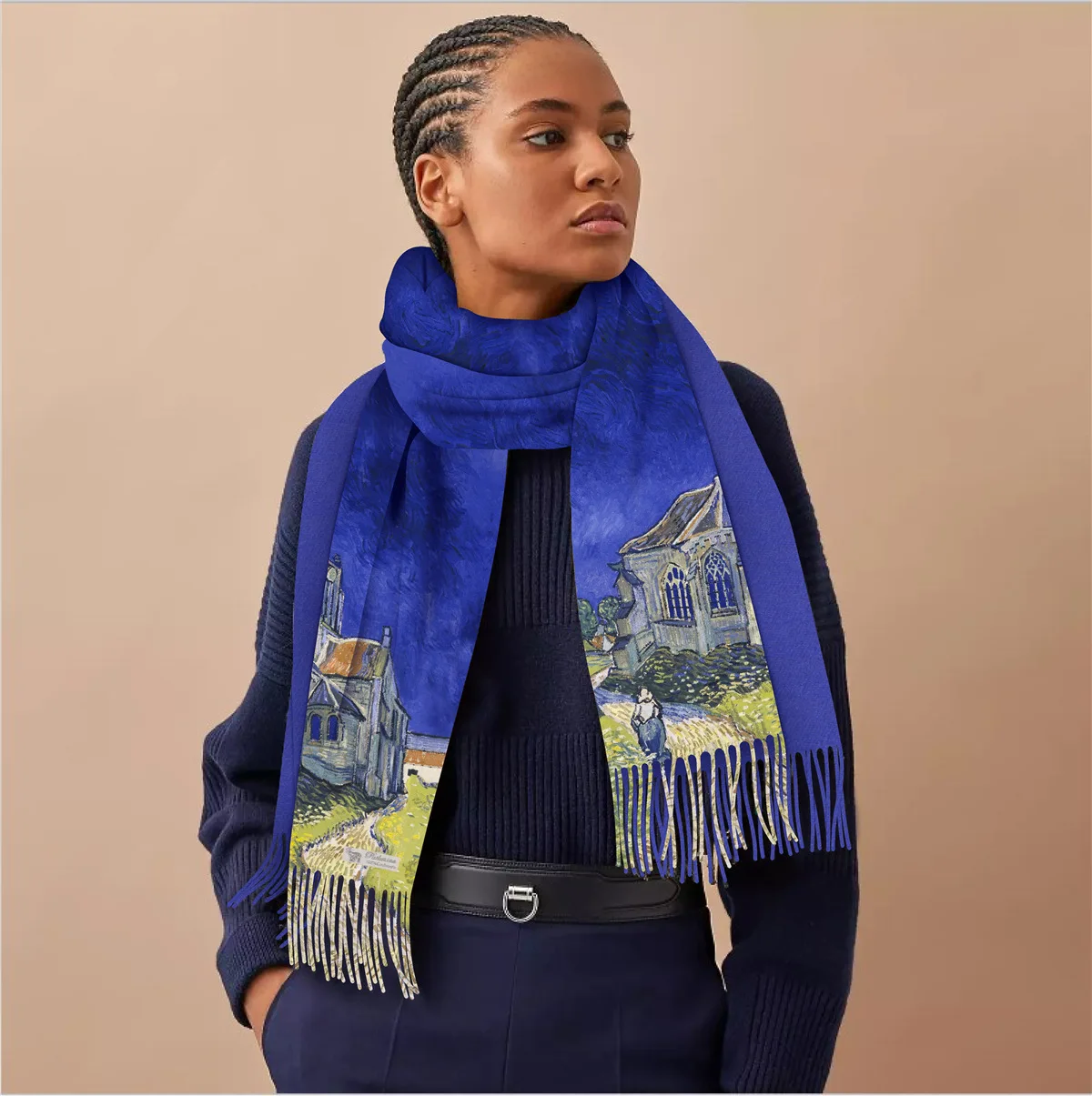 

Французский весенний шарф из искусственного кашемира 200x70 см, шаль с художественным винтажным узором, мягкий, дышащий, для ежедневного использования