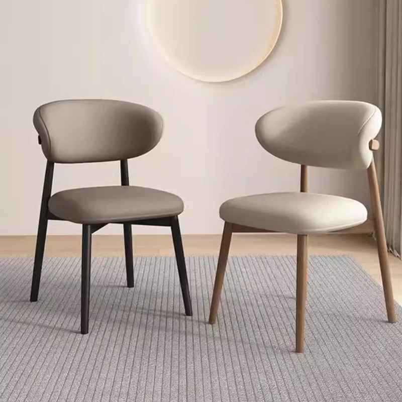 Silla de comedor tapizada moderna, silla de comedor nórdica minimalista con brazos, silla de oficina portátil y relajante, muebles para comedor