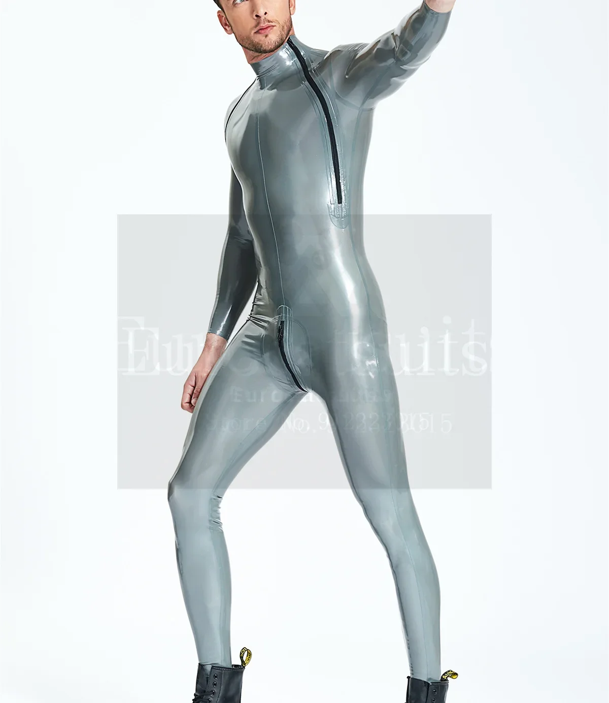 Zentai-Combinaison de bondage en caoutchouc pour hommes, Buts en latex, Masque complet sexy, Body sexy, Fétiche