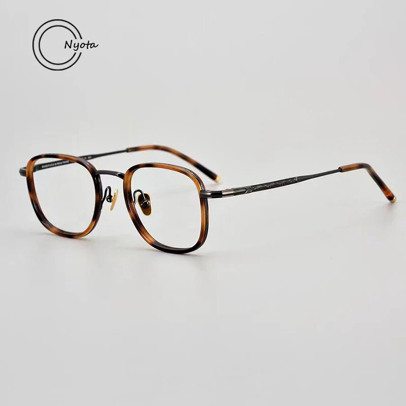 

New Pure Titanium Rectangle Fashion Glasses Frame Women Optical Eyeglasses Myopia Reading Personalized Men Trend Eye Glasses