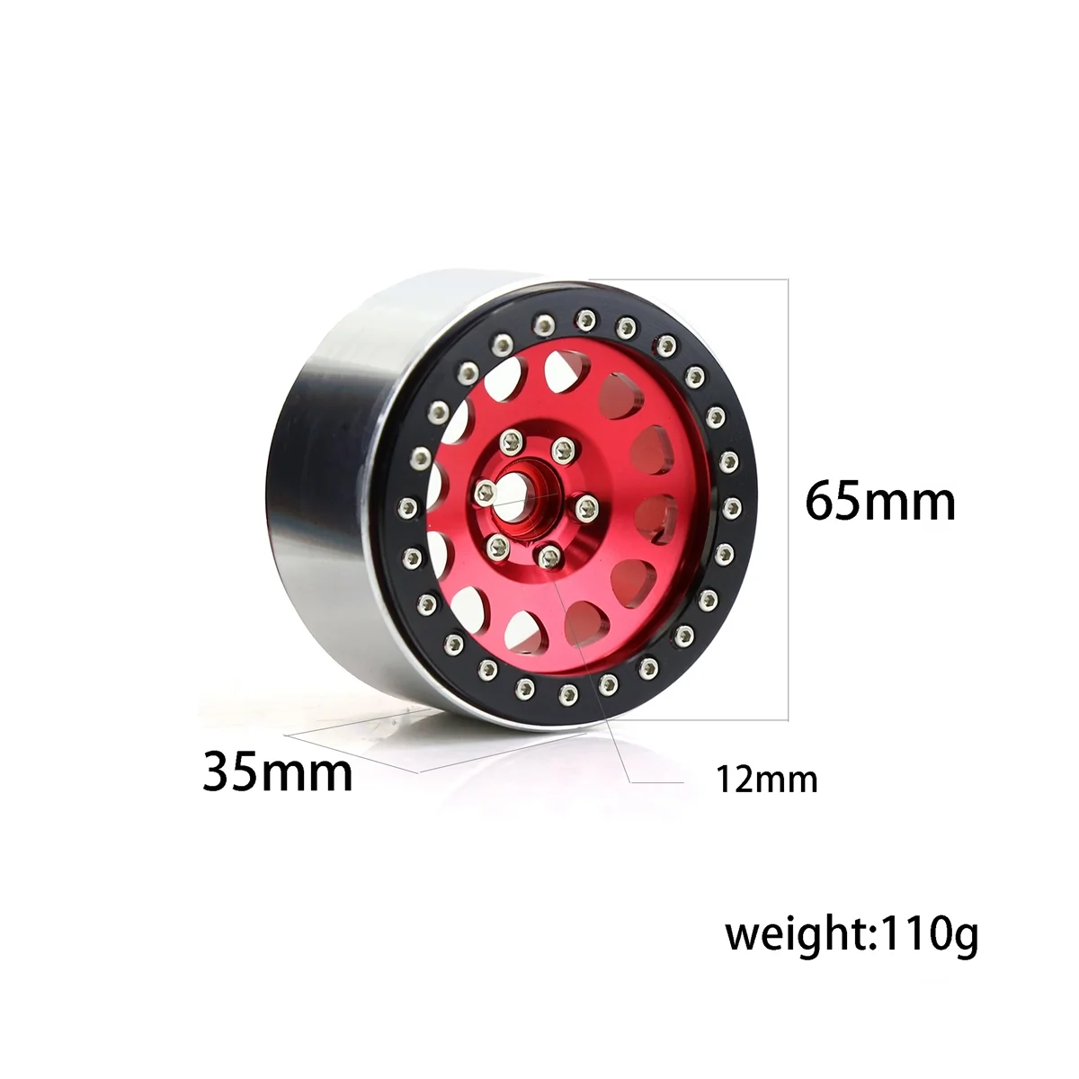 

4Pcs 2.2inch Beadlock Wheel Rim Wheel Hub for 1/10 RC Crawler Car Axial SCX10 Wraith Capra RR10 RBX10 Traxxas TRX4, 1