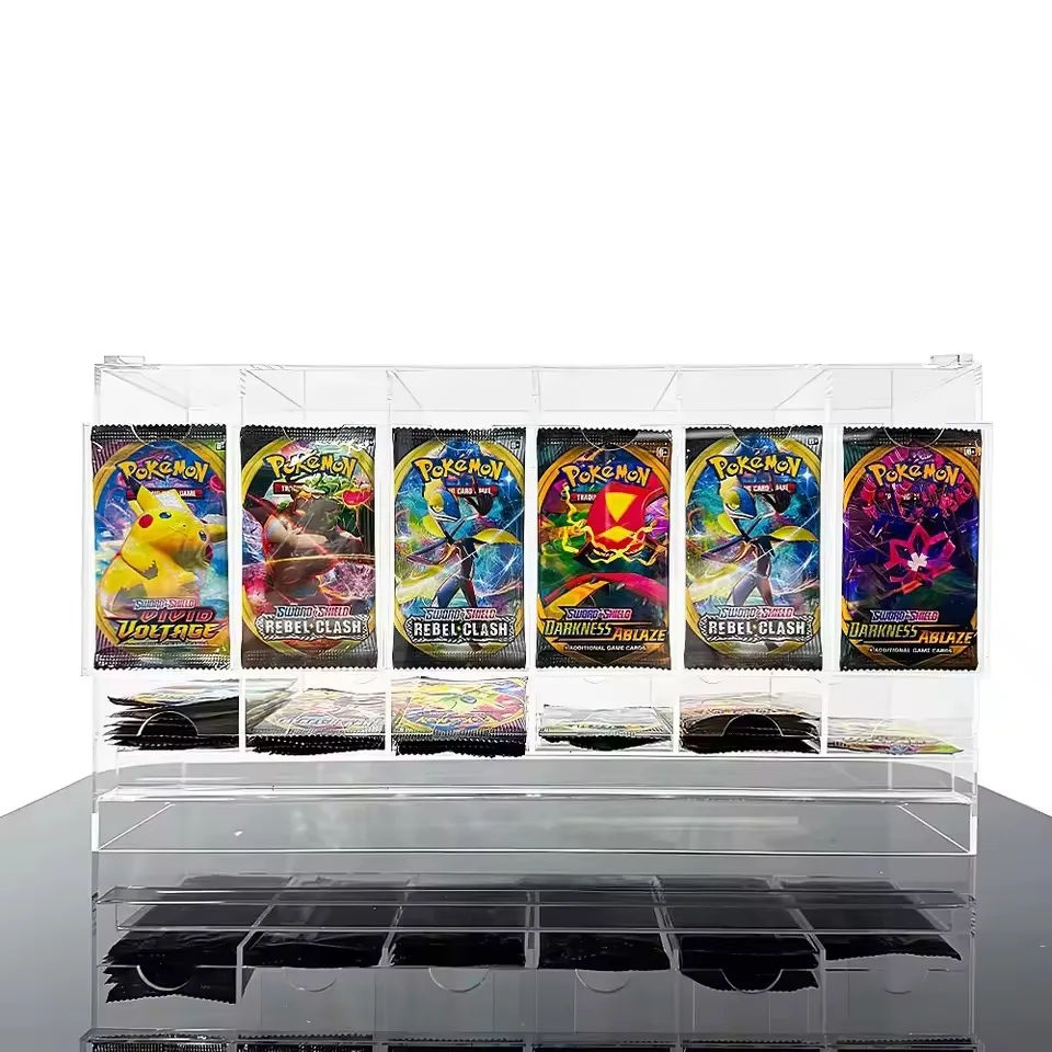 Removable Display Dustproof Storage Glass 6-slot Package Dispenser Rust Proof Game Animation Storage