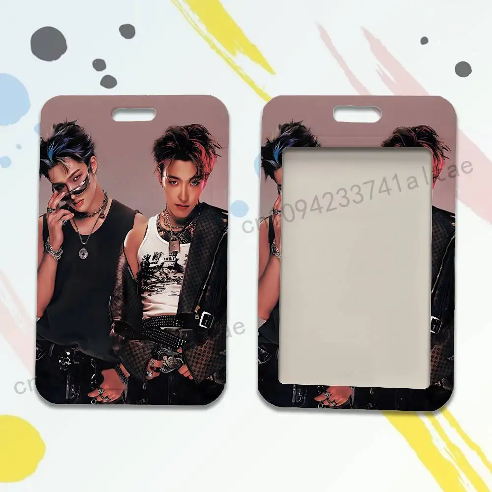 Hot A-ATEEZ-Z Kpop Badge Holder Pass Bus Work Card Cover Chest Pocket Students Card Holder Small Gift image 3