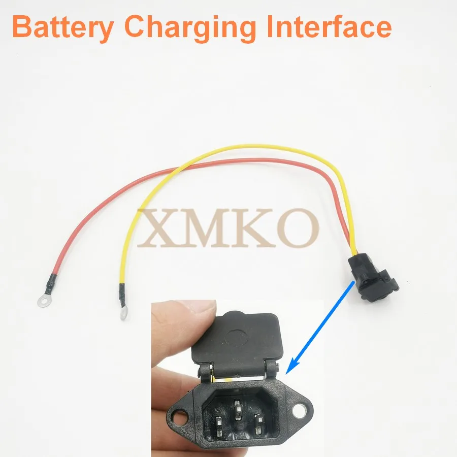 Electric Scooter Battery Charging Interface Battery Power Cable Charging Socket Citycoco Battery Cable