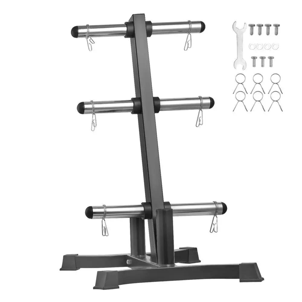 

Weight Rack for Home Gym Barbell Storage Stand Heavy Duty Holds 1000lbs 2 Inch Weight Plates