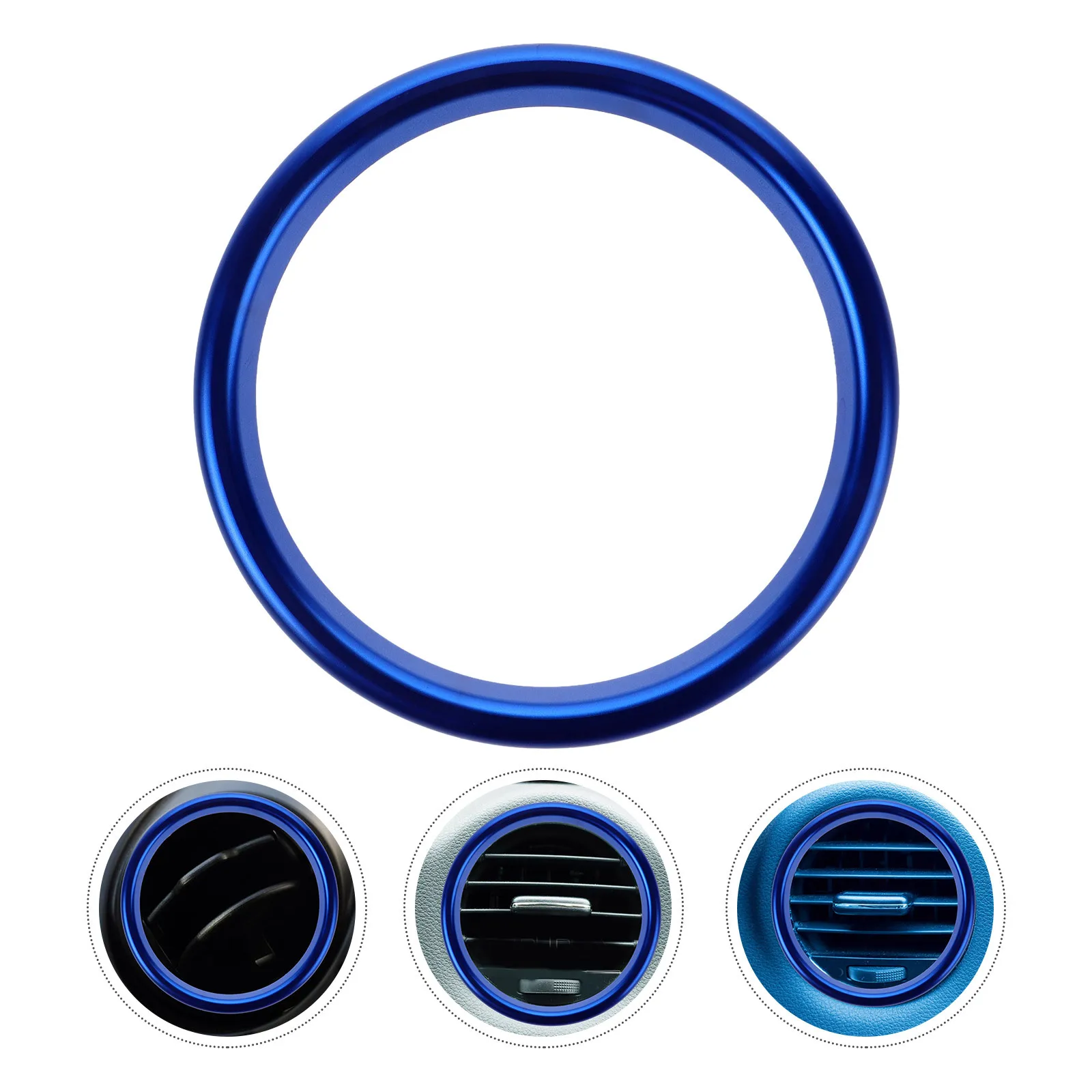 

Aluminum Alloy Air Conditioning Vent Trim Ring Car Interior Accessory Fade-Resistant Easy Install Enhancer Compatible with A3