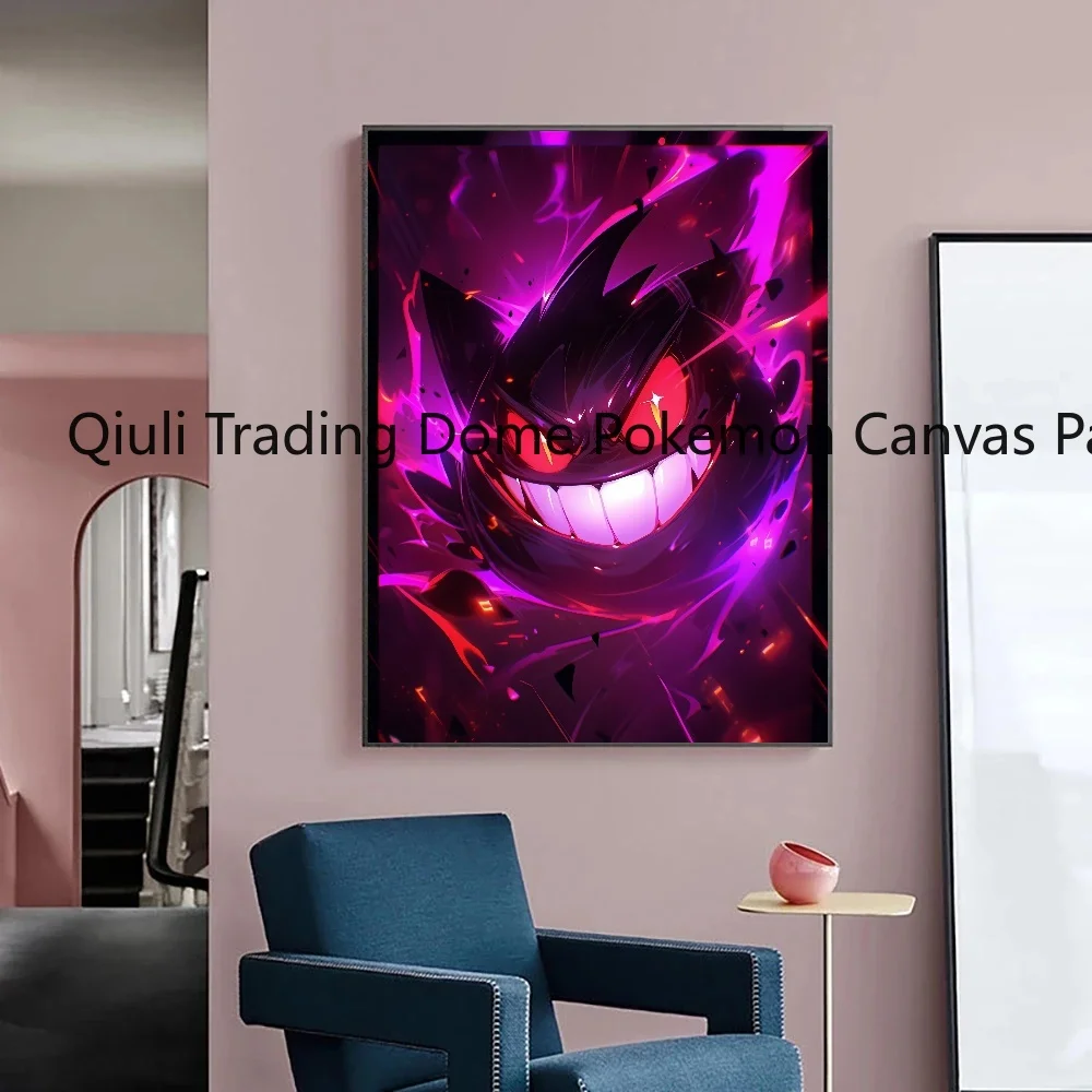 Pokemon Anime Ghost Gengar Poster HD Canvas Painting Suitable for Fashion Bar Disco Wall Art Decoration Painting Friend Gift