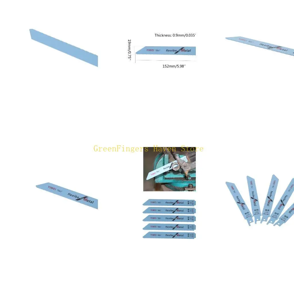 

F68D 5 Pcs 152mm Reciprocating Cut Blade S922BF 2608656014 For Metal Cutting