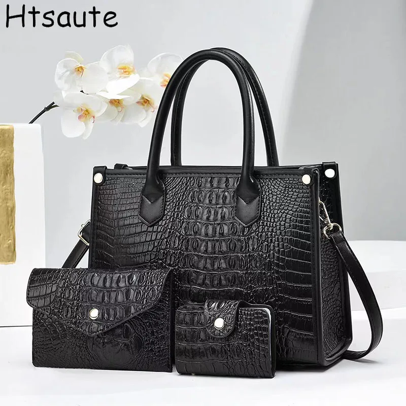 

3PCS/SET Famous Designer Handbags Brand Bags Women PU Leather Tote Bags New Luxury Ladies Purse Composite Bags bolsos mujer