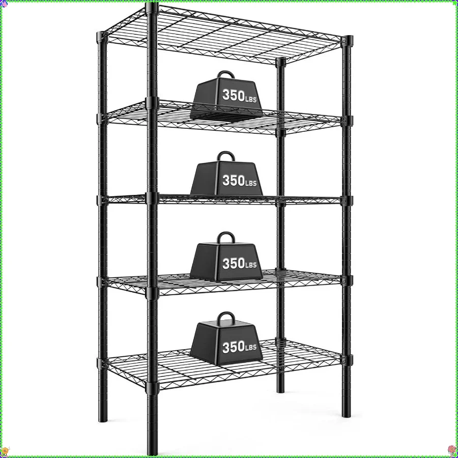 أرفف معدنية مكونة من 5 طبقات شديدة التحمل، رف تخزين فولاذي، منظم خزانة قابل للتعديل لاستخدام مستودع المرآب المنزلي #3