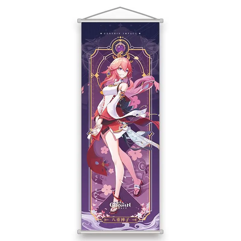 

Genshin Impact Wanderer Furina Lyney Tarot Scroll Poster Wall Hanging Textile Art Anime Room Decor Aesthetic Wall Art for Game