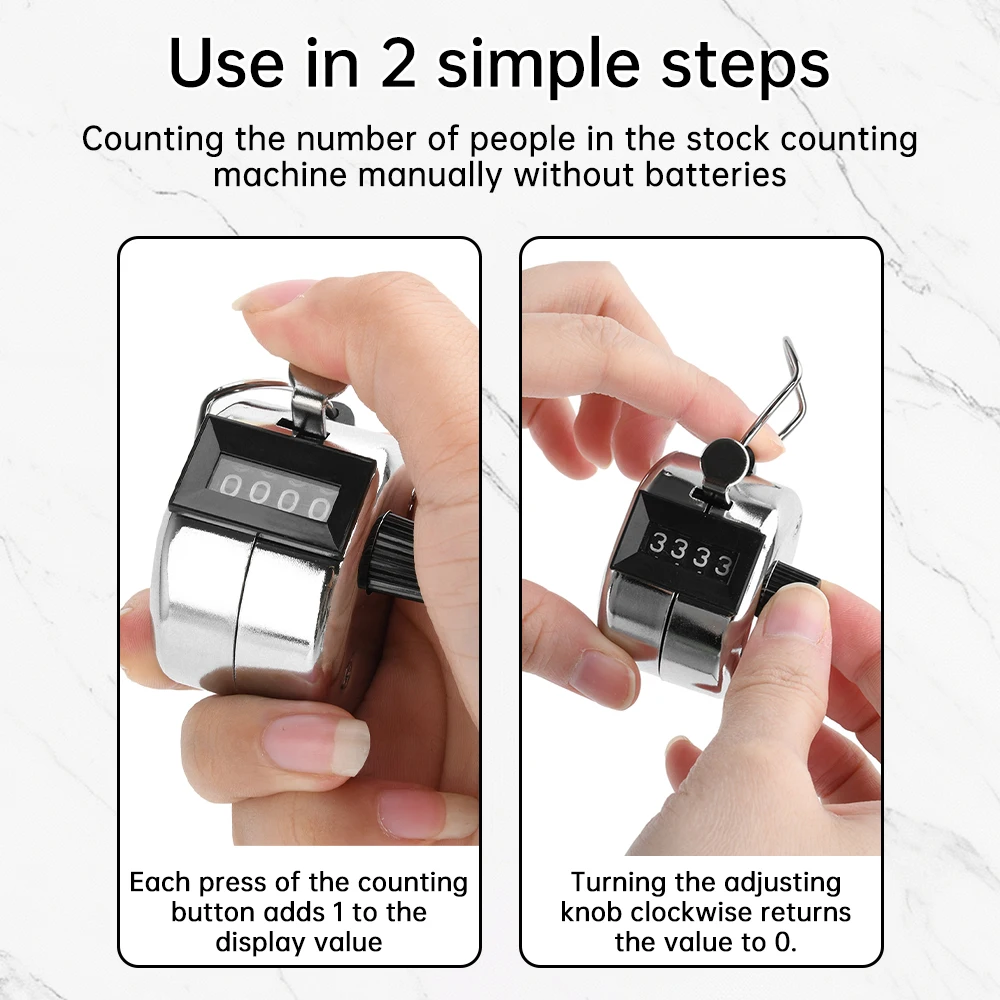 Manual Mechanical Counter Metal Counter With Base Can Be Selected For Piece Counting In Pedestrian Flow Warehouses