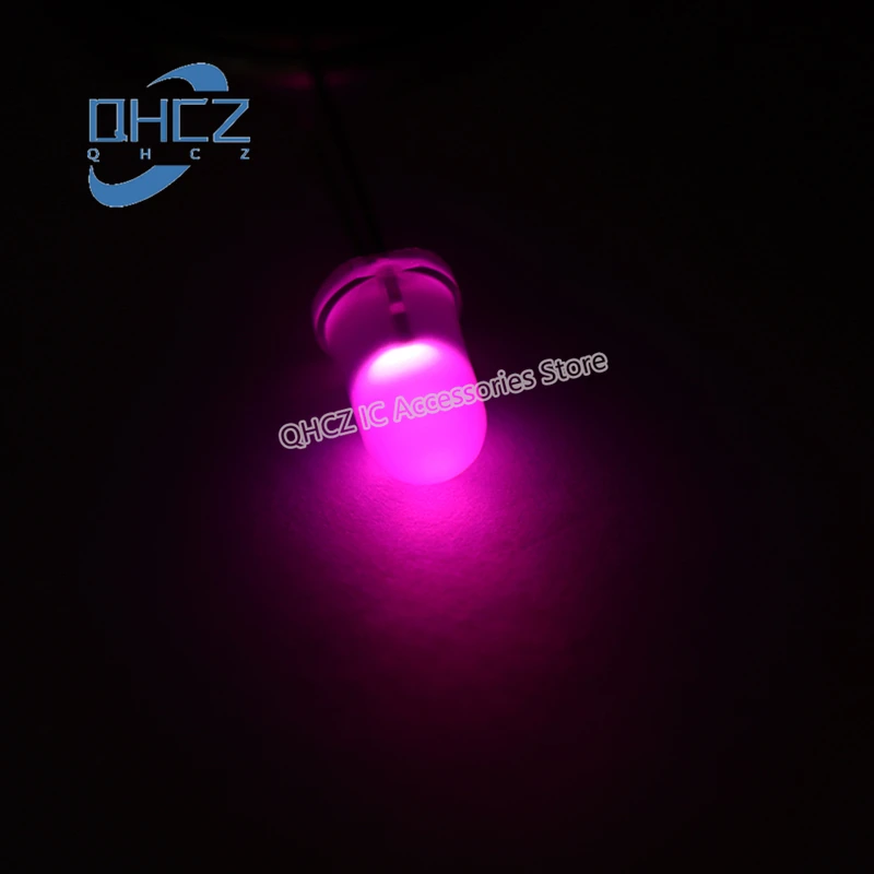 100pcs 5MM round head fog-like frosted super bright pink LED light for light cube In Stock