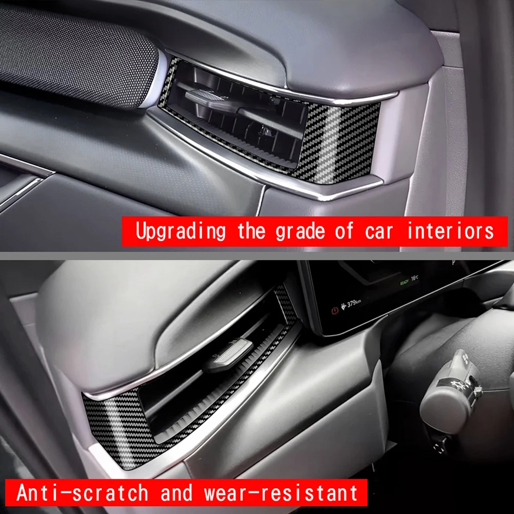 إطار مخرج الهواء الجانبي للوحة العدادات للسيارة ، إطار لملصقات القطع ، نمط ألياف الكربون ABS ، لكيا EV9 ، ، إكسسوارات داخلية