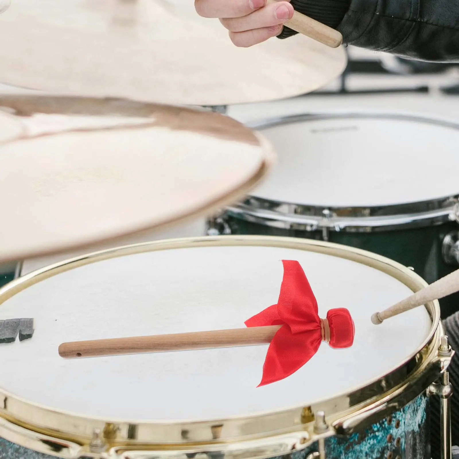 

Wooden Gong Mallet Drum Stick Lightweight Portable Percussion Accessory Instrument Handle for Beginners Adults Musical