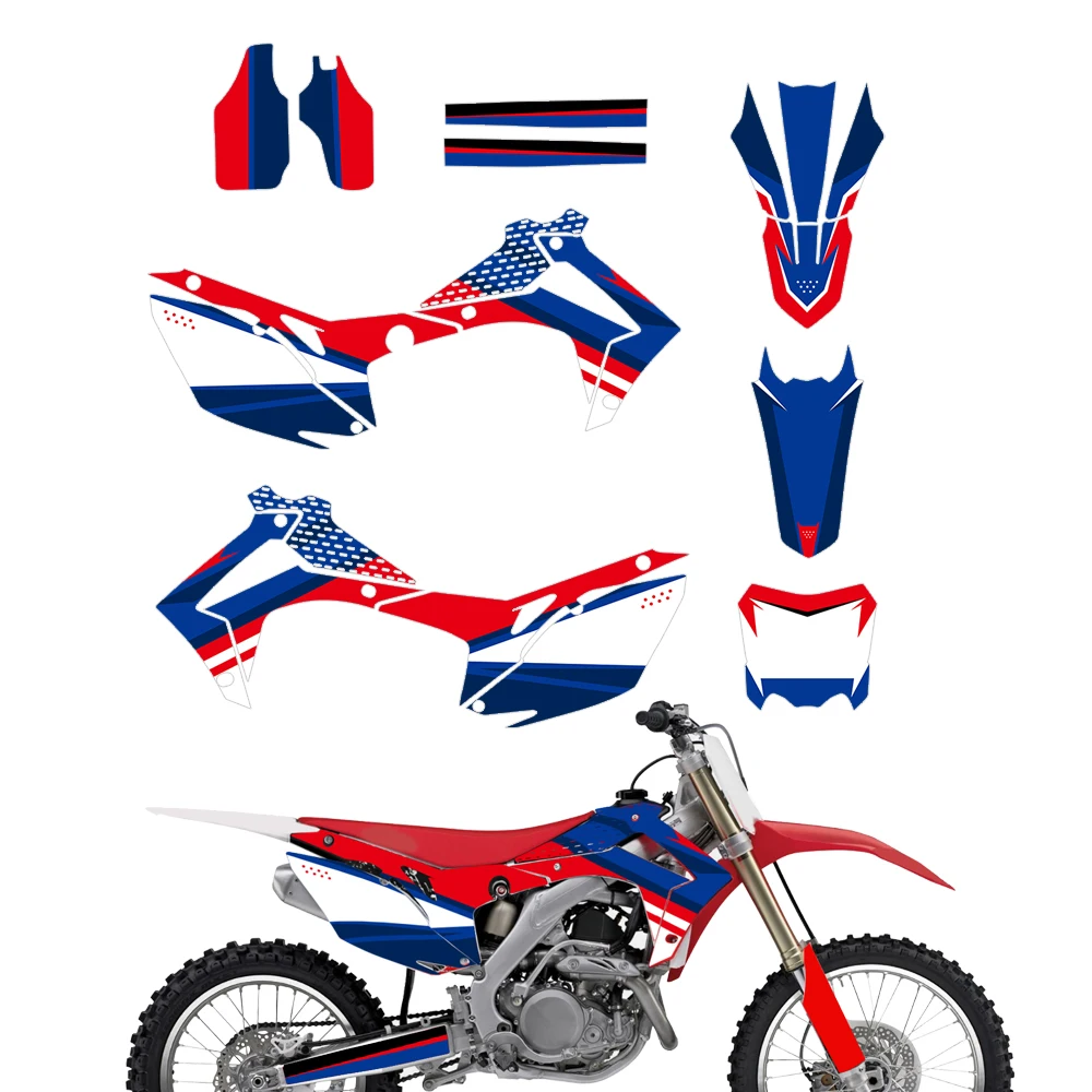Fit For CRF250 CRF 250 2014 2015 2016 2017 CRF450 CRF 450 2013 2014 2015 2016 Motocross Background Graphics Decals Sticker Kit