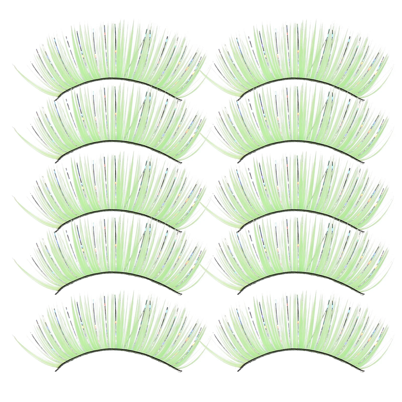 5 pares de pestañas postizas de Halloween, pestañas artificiales largas y gruesas para mujer, maquillaje de fiesta, pestañas postizas, aspecto espectacular y encantador