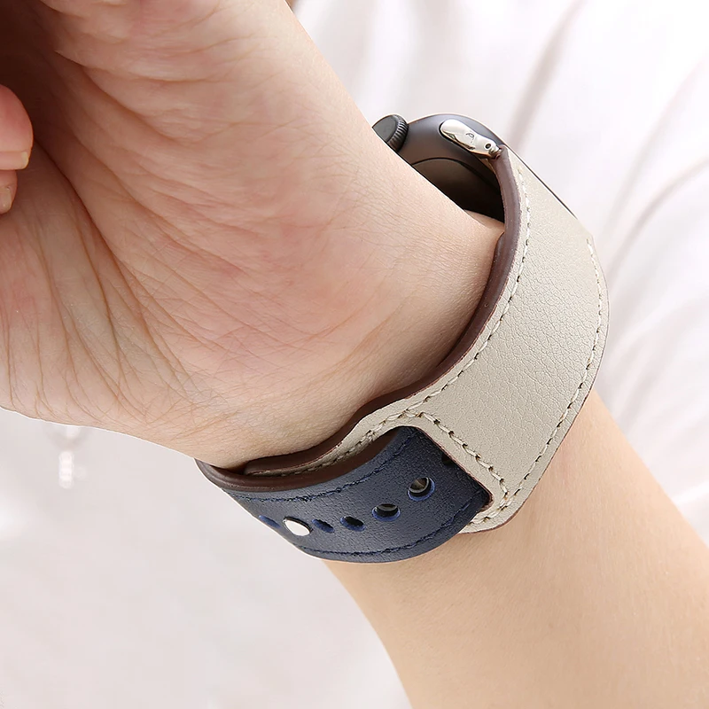 For Garmin Forerunner 165 255 265 645 245 55 158 Music Strap 20mm 22mm Classic Leather Band image 4