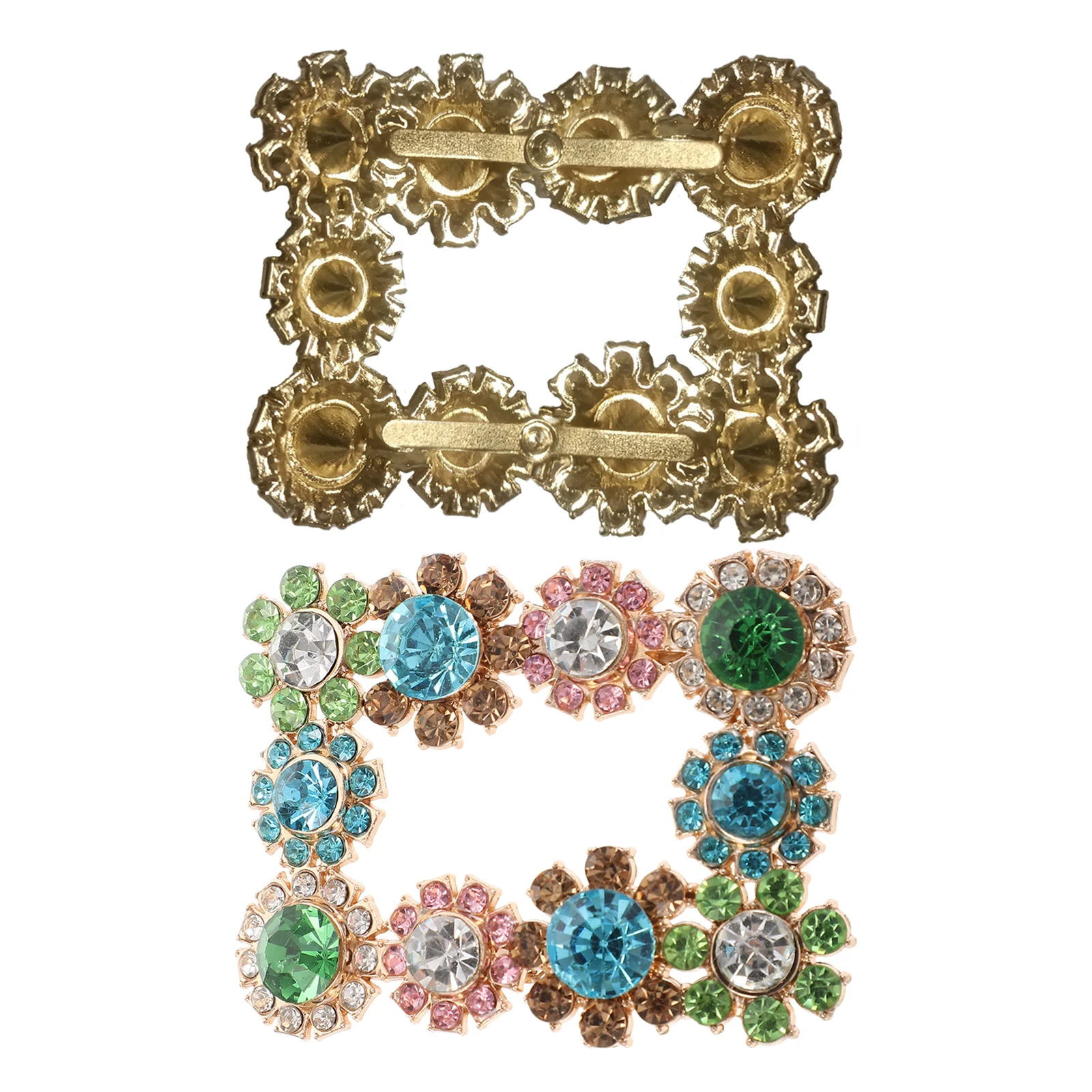 

2pcs Decors Rhinestone Clips Women Crystal Shoe Decors Bridal Ornaments Sneakers Sandals Party Jewelry Shoe Buckles