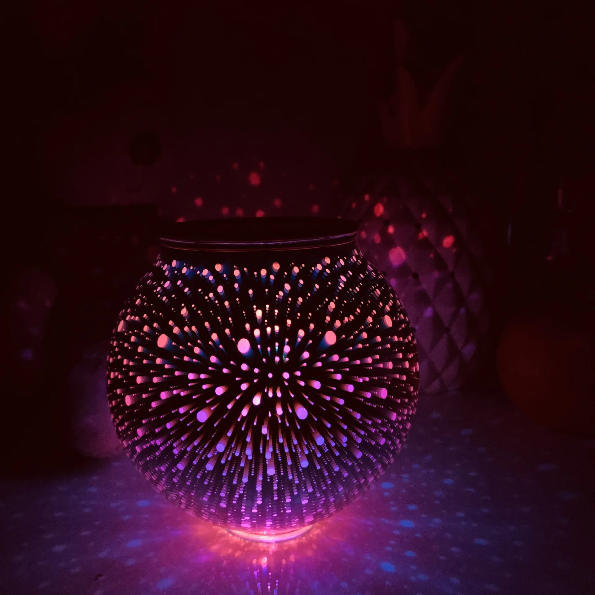 Moonlux-Lampe LED solaire 3D avec couvercle en verre, feux d'artifice, lumières de contrôle de la lumière de pelouse de jardin, lumières dégradées colorées, 1PC