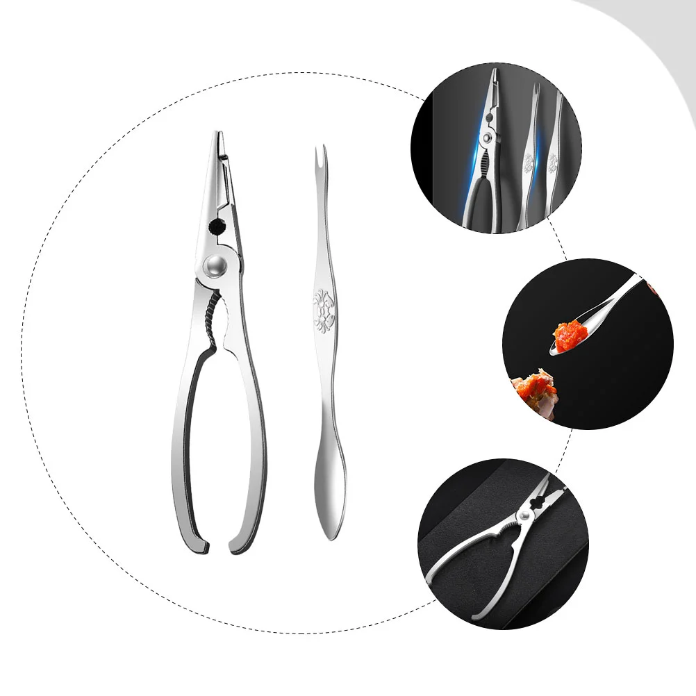 Seafood Tool Crab Claws and Needles Heavy Duty Scissors Eating Stainless Steel Leg Plier Crackers