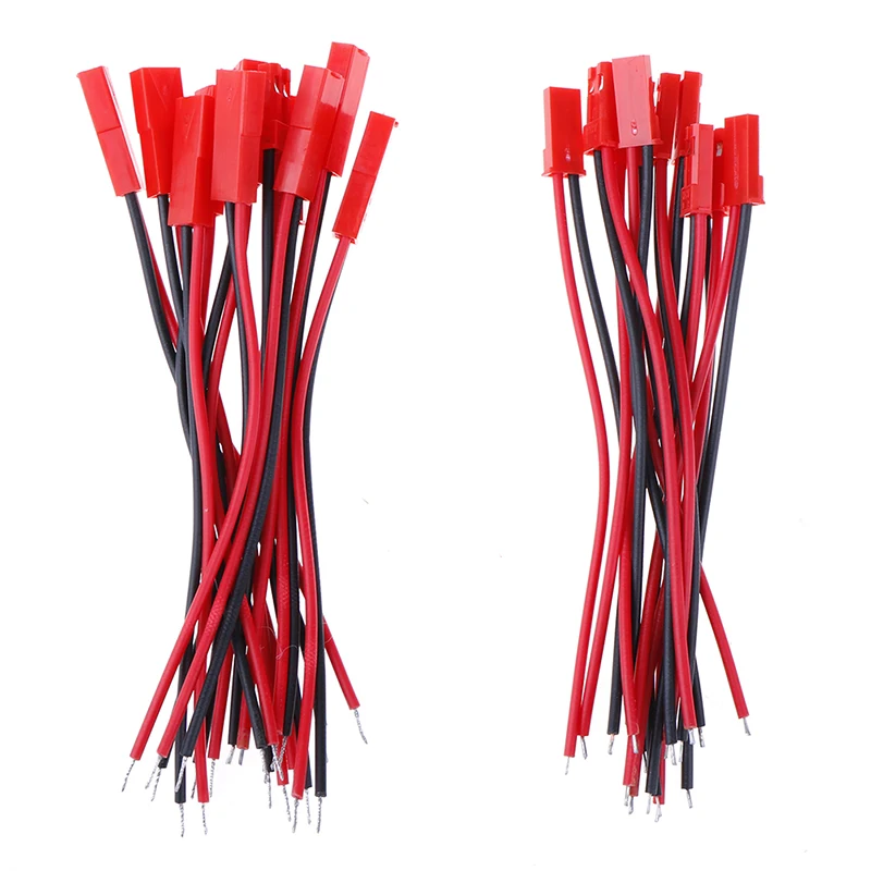 

New 20pcs/10 pairs 2 Pin Connector Male Female Jst Plug Cable 22 Awg Wire For Rc Battery Wholesale