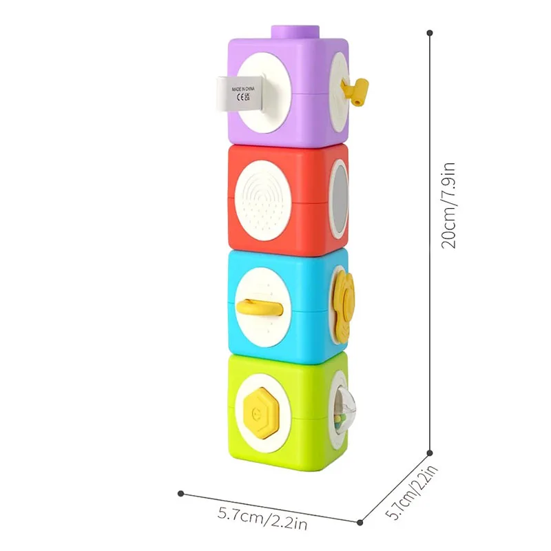 Busy Ball Stacking Toys For  Toddlers Montessori Educational Sensory Building Blocks Fine Motor Skills Learning Activity Cube
