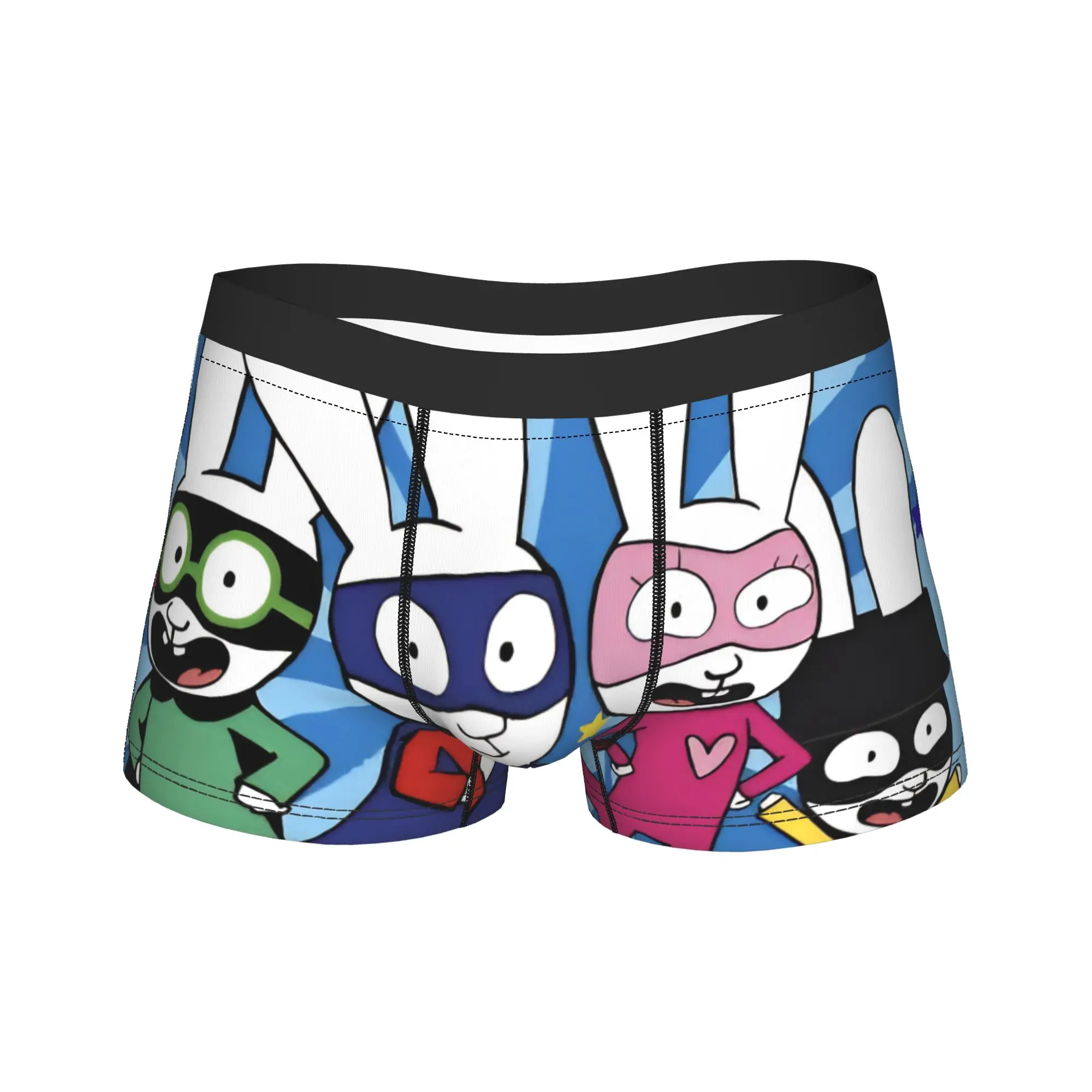 Printed Boxer Simons Rabbit Shorts Panties Briefs Man Underwear French Cartoon Polyester Underpants for Male S-XXL